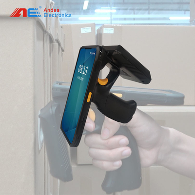 Frequência ultraelevada Handheld do leitor do leitor de etiqueta RFID do leitor ISO18000-6C Android RFID da longa distância 860-960MHz RFID